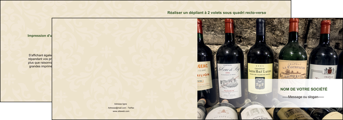 modele en ligne depliant 2 volets  4 pages  vin commerce et producteur caviste vin vignoble MIFCH32077