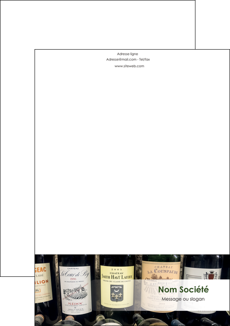 personnaliser maquette tete de lettre vin commerce et producteur caviste vin vignoble MLIGBE32087