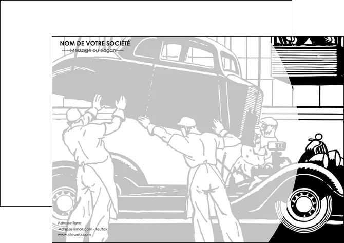 maquette en ligne a personnaliser affiche garage concessionnaire automobile reparation de voiture MIFBE32173