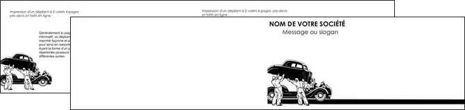 imprimerie depliant 2 volets  4 pages  garage garagiste atelier de garagiste MLGI32275
