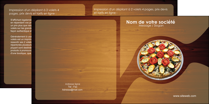 creer modele en ligne depliant 2 volets  4 pages  pizzeria et restaurant italien pizza pizzeria zone tampon MLGI32361