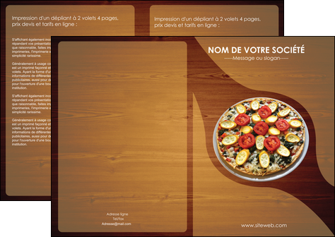faire modele a imprimer depliant 2 volets  4 pages  pizzeria et restaurant italien pizza pizzeria zone tampon MLGI32373