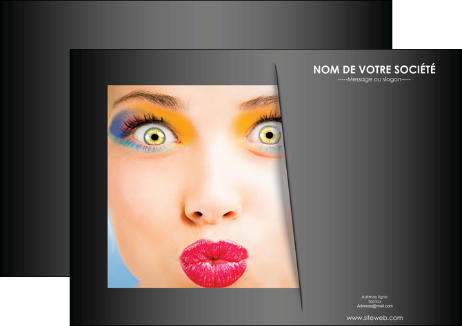 modele en ligne affiche centre esthetique  maquillage beaute couleur MIS32525