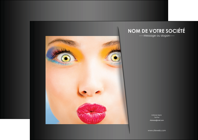 creation graphique en ligne flyers cosmetique maquillage beaute couleur MIFCH32529