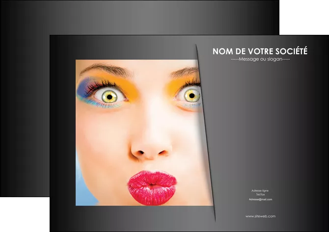 creation graphique en ligne flyers cosmetique maquillage beaute couleur MIFCH32529