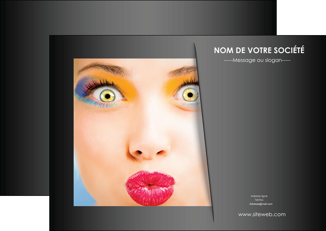 impression flyers cosmetique maquillage beaute couleur MIFBE32533