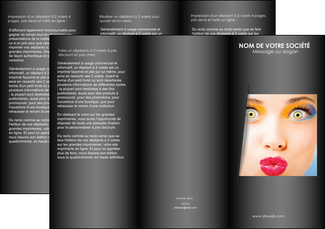 modele en ligne depliant 3 volets  6 pages  cosmetique maquillage beaute couleur MFLUOO32535