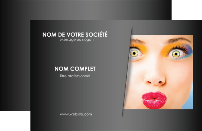 creer modele en ligne carte de visite centre esthetique  maquillage beaute couleur MIF32555