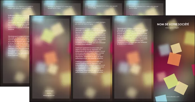 creer modele en ligne depliant 4 volets  8 pages  abstrait design texture MIFCH32641