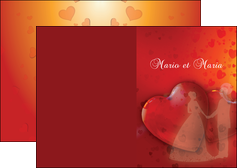 creation graphique en ligne depliant 2 volets  4 pages  mariage noces faire part MLGI32927