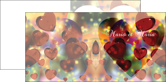 impression depliant 2 volets  4 pages  faire part de mariage carte de mariage invitation mariage MLGI32945