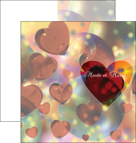 personnaliser modele de depliant 2 volets  4 pages  faire part de mariage carte de mariage invitation mariage MLGI32947