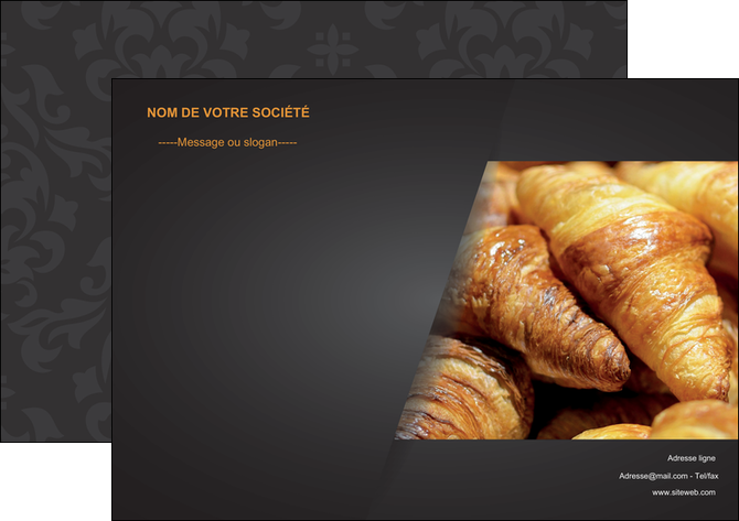 personnaliser modele de affiche boulangerie maquette boulangerie croissant patisserie MLIGCH33097