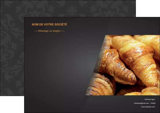personnaliser modele de affiche boulangerie maquette boulangerie croissant patisserie MIFBE33097