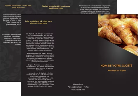 modele en ligne depliant 3 volets  6 pages  boulangerie maquette boulangerie croissant patisserie MIFLU33099