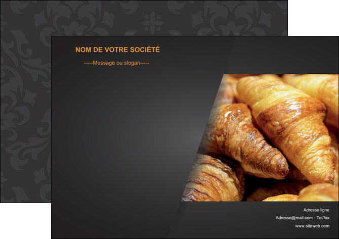 personnaliser maquette affiche boulangerie maquette boulangerie croissant patisserie MLIP33101