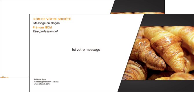 cree carte de correspondance boulangerie maquette boulangerie croissant patisserie MIF33103
