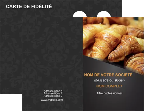 exemple carte de visite boulangerie maquette boulangerie croissant patisserie MIFLU33117