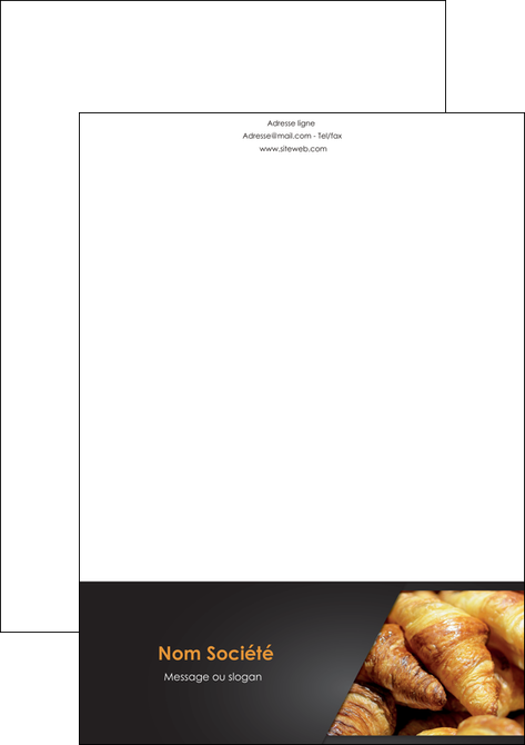 modele tete de lettre boulangerie maquette boulangerie croissant patisserie MIFBE33119