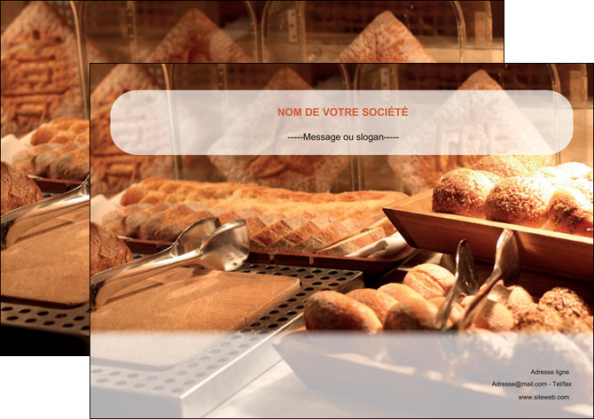 creer modele en ligne affiche patisserie pain brioches boulangerie MLIGCH33175