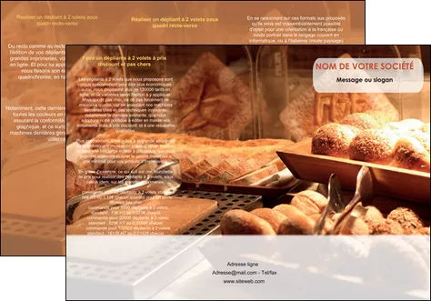 maquette en ligne a personnaliser depliant 3 volets  6 pages  patisserie pain brioches boulangerie MLIGLU33177