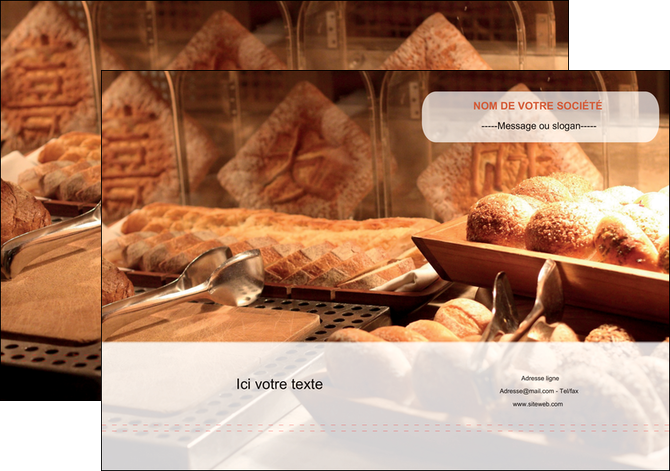 maquette en ligne a personnaliser pochette a rabat patisserie pain brioches boulangerie MFLUOO33191