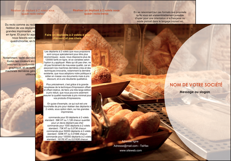 imprimer depliant 3 volets  6 pages  boulangerie pain brioches boulangerie MFLUOO33267
