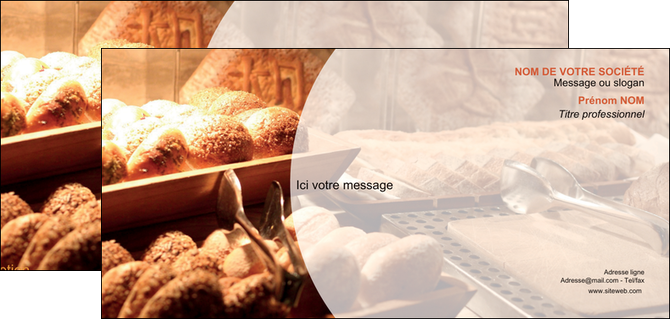 personnaliser maquette carte de correspondance boulangerie pain brioches boulangerie MIFCH33271