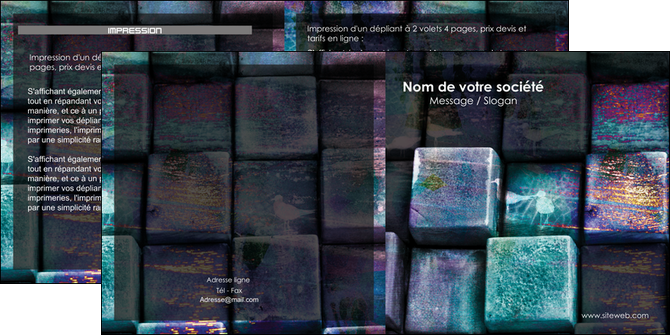 realiser depliant 2 volets  4 pages  construction carreaux artistique peinture MLGI33371