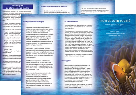 realiser depliant 3 volets  6 pages  paysage belle photo nemo poisson MIFBE33447