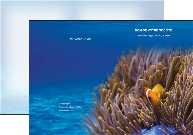 maquette en ligne a personnaliser pochette a rabat paysage belle photo nemo poisson MLIG33463