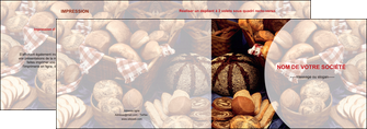 exemple depliant 2 volets  4 pages  boulangerie pain brioches boulangerie MIFCH33493
