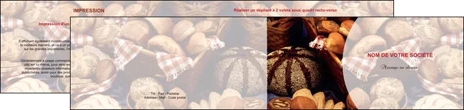cree depliant 2 volets  4 pages  boulangerie pain brioches boulangerie MIFBE33495