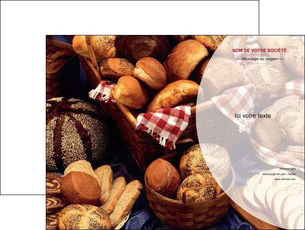 maquette en ligne a personnaliser pochette a rabat boulangerie pain brioches boulangerie MIFCH33497