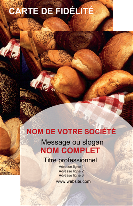 faire modele a imprimer carte de visite boulangerie pain brioches boulangerie MIF33501
