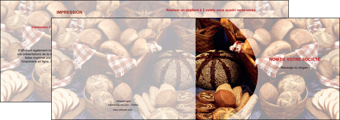 creation graphique en ligne depliant 2 volets  4 pages  boulangerie pain boulangerie patisserie MIF33533