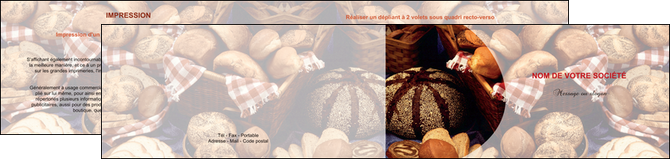 creation graphique en ligne depliant 2 volets  4 pages  boulangerie pain boulangerie patisserie MLIP33535