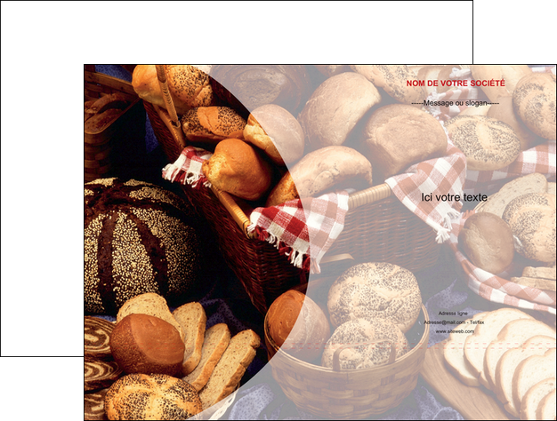 imprimerie pochette a rabat boulangerie pain boulangerie patisserie MIF33537