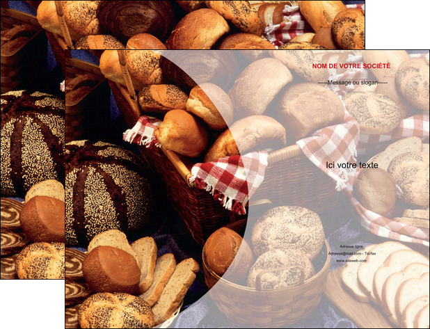 imprimer pochette a rabat boulangerie pain boulangerie patisserie MIF33539
