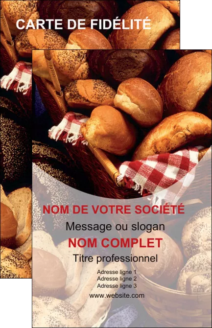 exemple carte de visite boulangerie pain boulangerie patisserie MIFBE33541