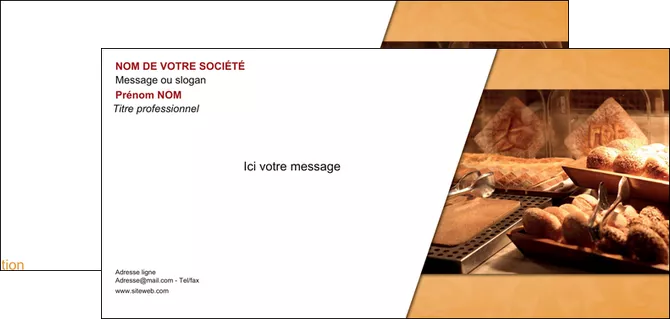 exemple carte de correspondance boulangerie boulangerie pains viennoiserie MLGI33641
