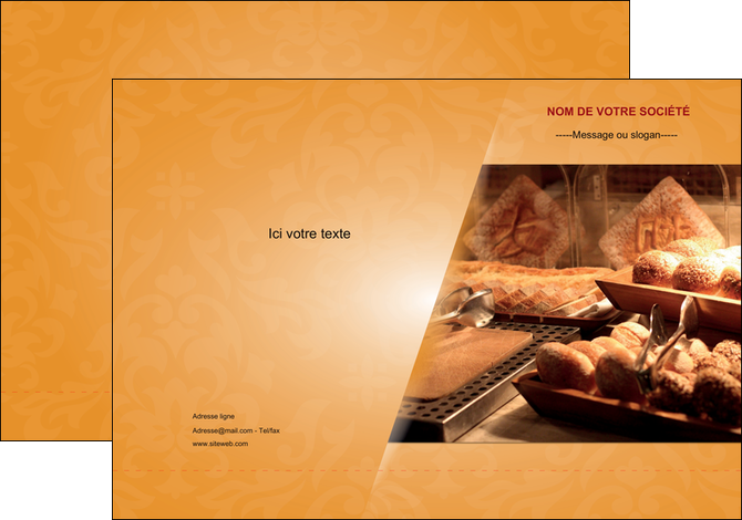 maquette en ligne a personnaliser pochette a rabat boulangerie boulangerie pains viennoiserie MLIGLU33649