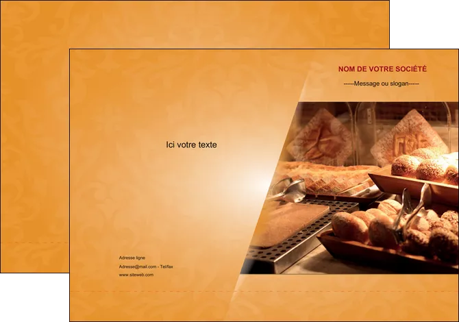 maquette en ligne a personnaliser pochette a rabat boulangerie boulangerie pains viennoiserie MIFCH33649