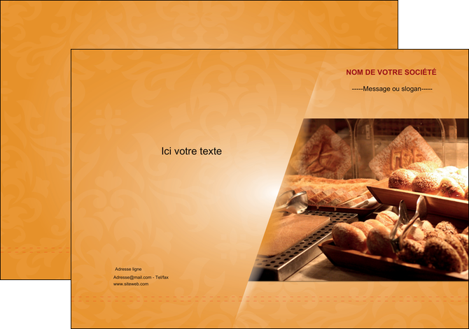 creation graphique en ligne pochette a rabat boulangerie boulangerie pains viennoiserie MIS33651