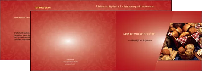 modele depliant 2 volets  4 pages  boulangerie pain boulangerie patisserie MIFLU33723