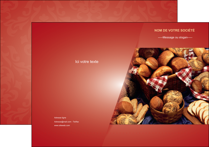 imprimer pochette a rabat boulangerie pain boulangerie patisserie MLIG33725