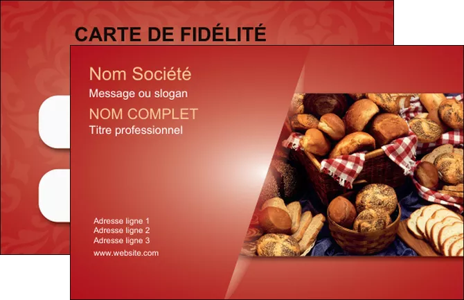 imprimerie carte de visite boulangerie pain boulangerie patisserie MID33729