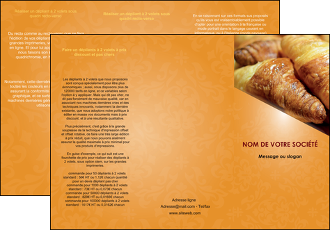faire depliant 3 volets  6 pages  boulangerie croissants boulangerie patisserie MIF33743