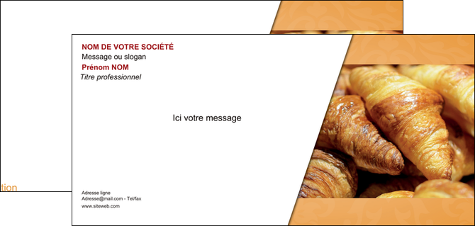 modele en ligne carte de correspondance boulangerie croissants boulangerie patisserie MIFCH33747
