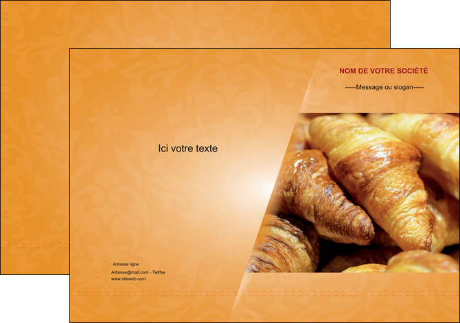 imprimerie pochette a rabat boulangerie croissants boulangerie patisserie MIS33757
